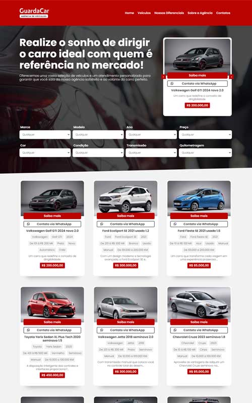 Guardacar Site Para Agencia De Veiculos