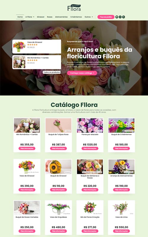 Fllora Site Para Floricultura Empresas De Flor E Produtores De Flores
